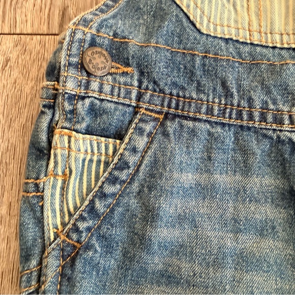 OshKosh Vestbak Bib Overall Denim Shorts Blue Jean Jorts Baby size 9 month - Picture 3 of 8